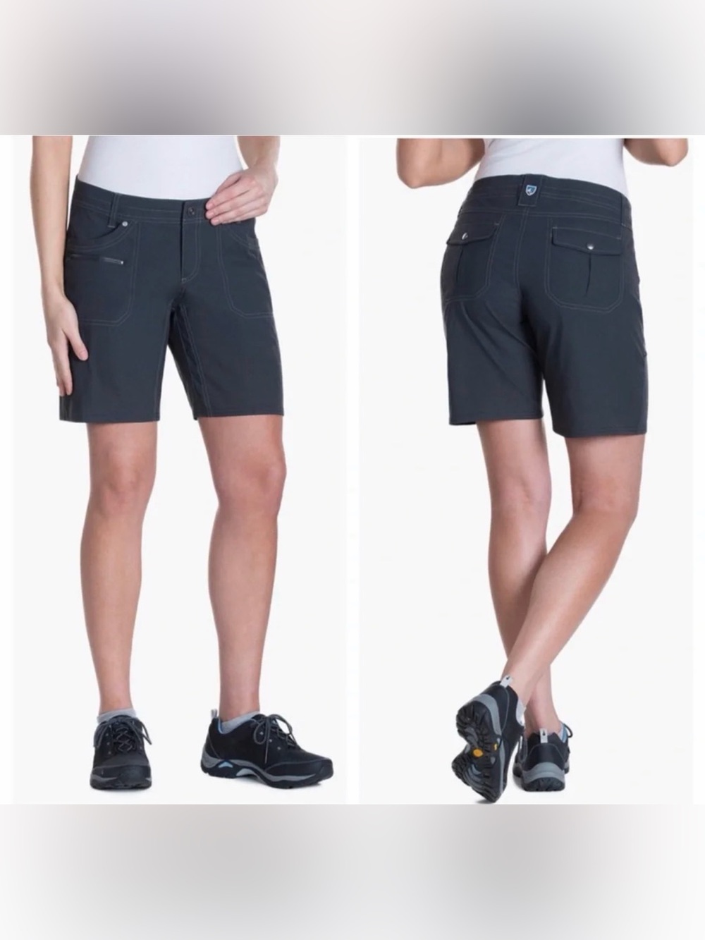 NWOT Kuhl Women's Kliffside Air Roll-Up Shorts - Charcoal